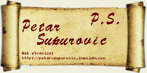 Petar Supurović vizit kartica